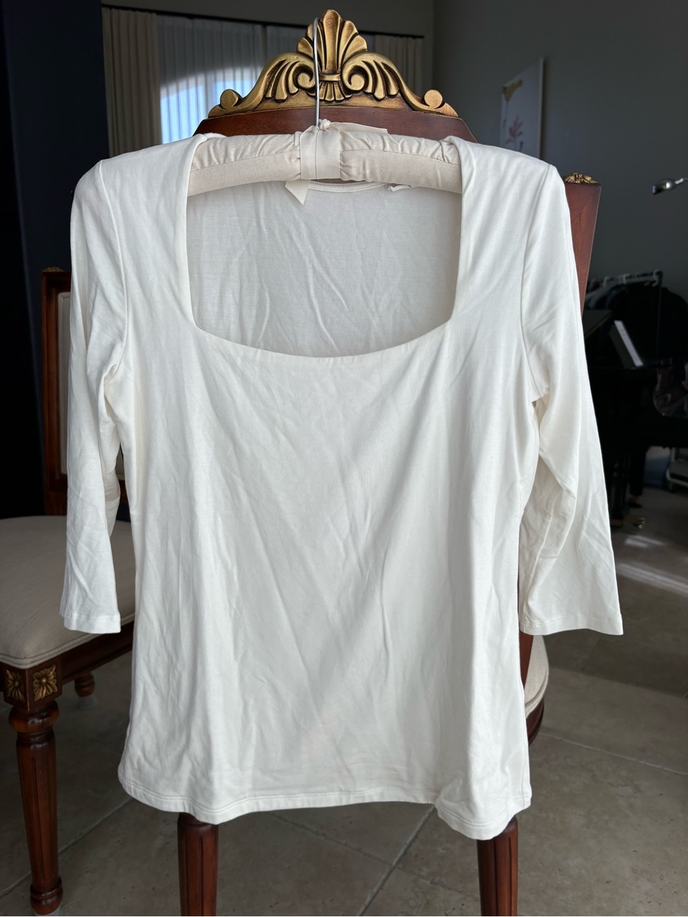Marcella NYC 3/4 sleeve square neck top